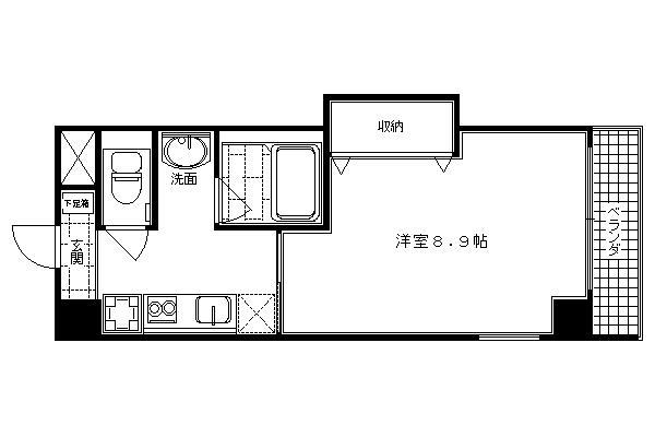 CASA DE ISSA(1K/4階)の間取り写真