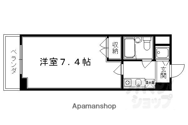 アクシルコート京都二条(1K/6階)の間取り写真