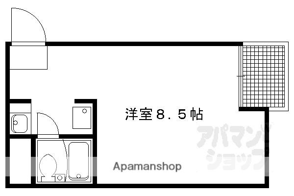 テラッセ糺の森(ワンルーム/2階)の間取り写真