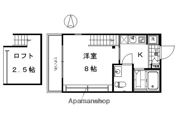 サンフェスタ東福寺(1K/3階)の間取り写真