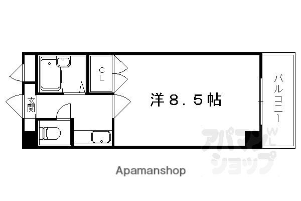 ヴェルメゾン大宅(1K/3階)の間取り写真