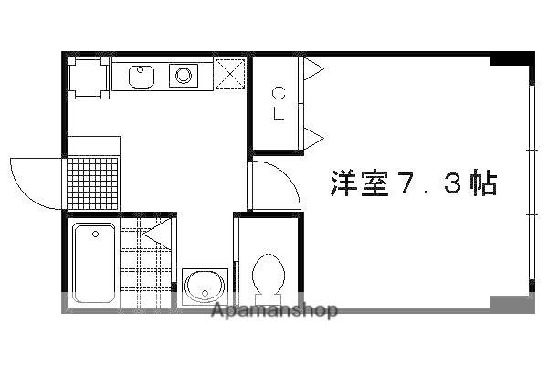 明治館岡崎(1K/2階)の間取り写真