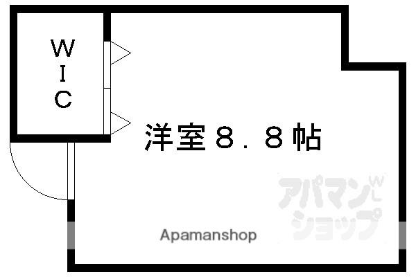 カーサミーア北白川(ワンルーム/2階)の間取り写真