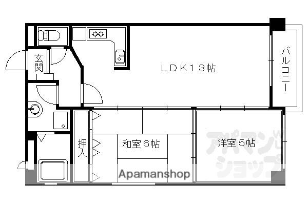 カーサグラン御池(2LDK/1階)の間取り写真