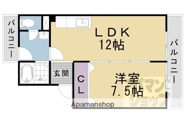 ハイツクローバー(1LDK/4階)の間取り写真