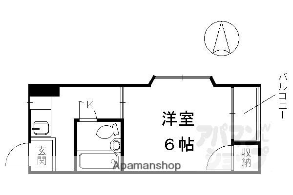 コーポ東山(1K/3階)の間取り写真