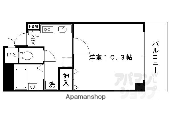 珠光ビル松原(1K/3階)の間取り写真