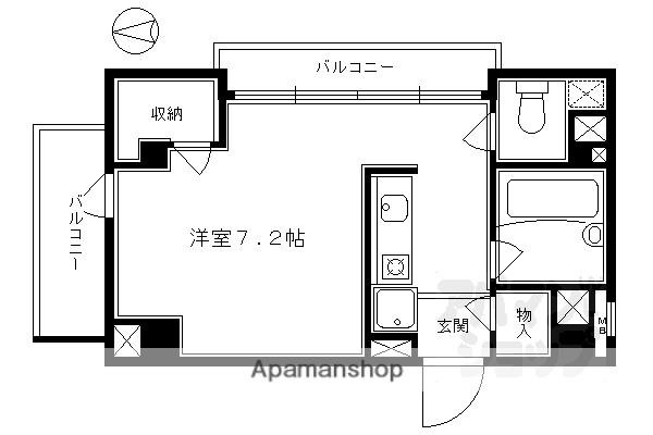 パインフィールド御池(1K/12階)の間取り写真
