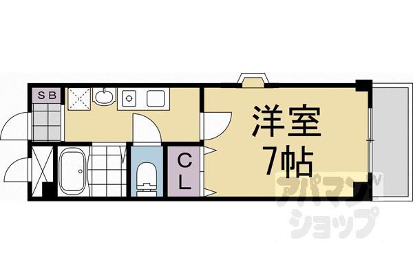 アルビーコート(1K/2階)の間取り写真