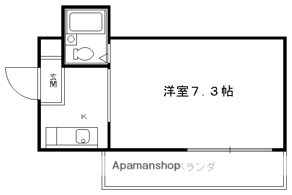 コーポ杉(1K/4階)の間取り写真