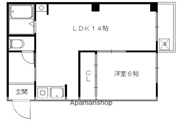 サニーハイツ(1LDK/3階)の間取り写真