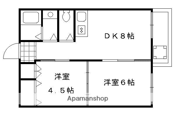 サニーハイツ(2DK/3階)の間取り写真