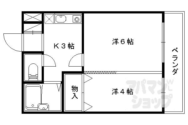 グレースコーポ大塚(2K/2階)の間取り写真