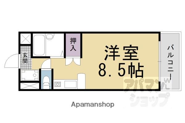 メゾンマロニエ(ワンルーム/1階)の間取り写真