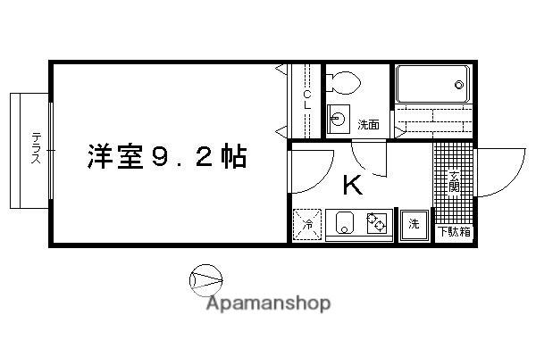 シェ・ソワ・シラユキ(1K/1階)の間取り写真