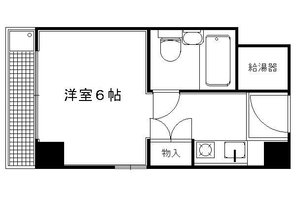 コスモリード京都今出川(1K/3階)の間取り写真