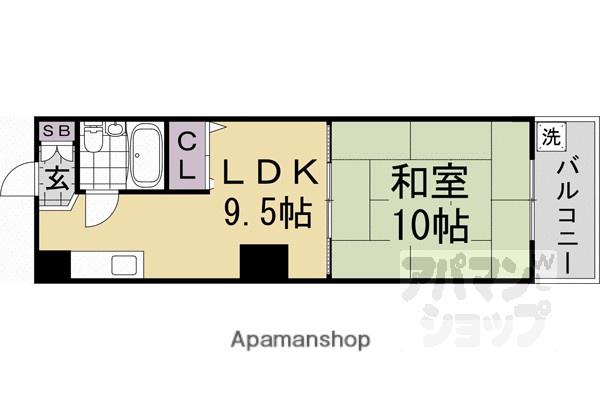 コーポサンプラザ(1LDK/2階)の間取り写真