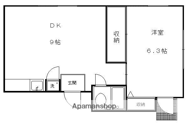 高野清水町マンション(1DK/2階)の間取り写真