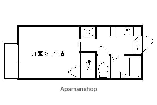 クローバーハウス御陵(1K/2階)の間取り写真