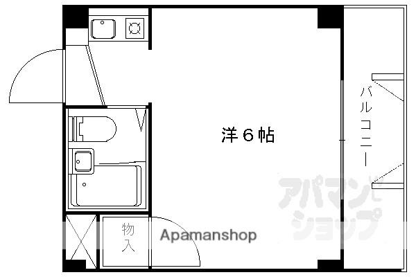 アルビオンシティ京都堂田(1K/4階)の間取り写真