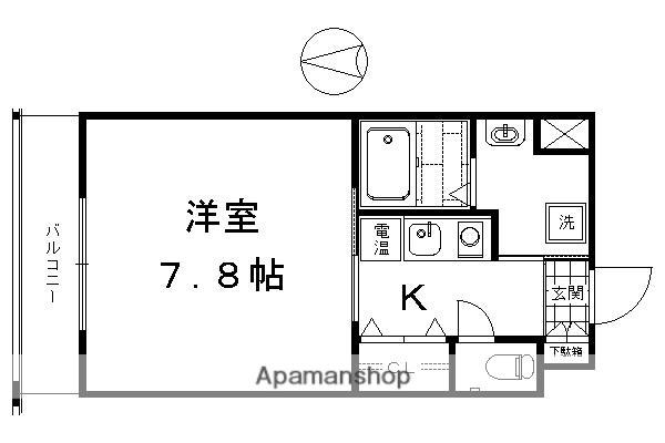 河原町ビル(1K/2階)の間取り写真