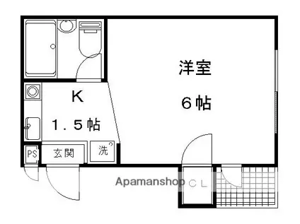 ADEAM OKAZAKI(1K/1階)の間取り写真
