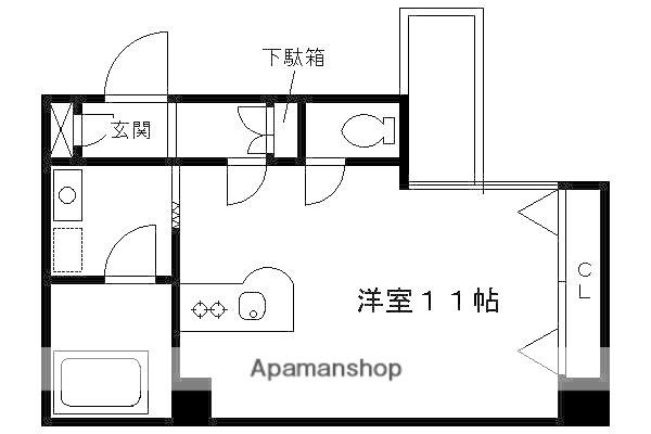 五条セフィーマンション(ワンルーム/5階)の間取り写真
