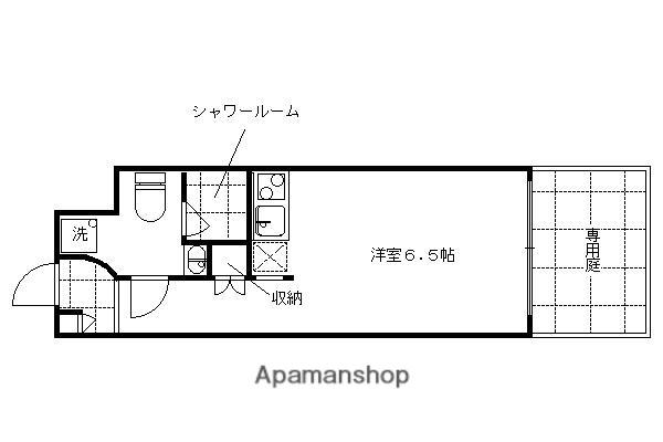 DETOM-1烏丸一条(1K/1階)の間取り写真