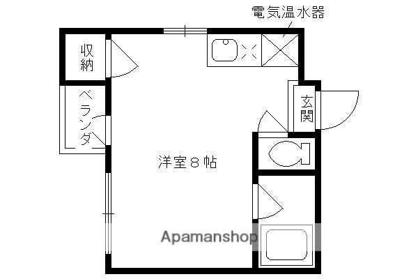 セザール京洛(ワンルーム/1階)の間取り写真