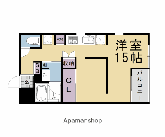 アーバネックス東山三条(ワンルーム/3階)の間取り写真