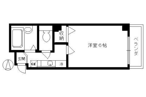 ビレイユ眞英四条柳馬場(1K/4階)の間取り写真