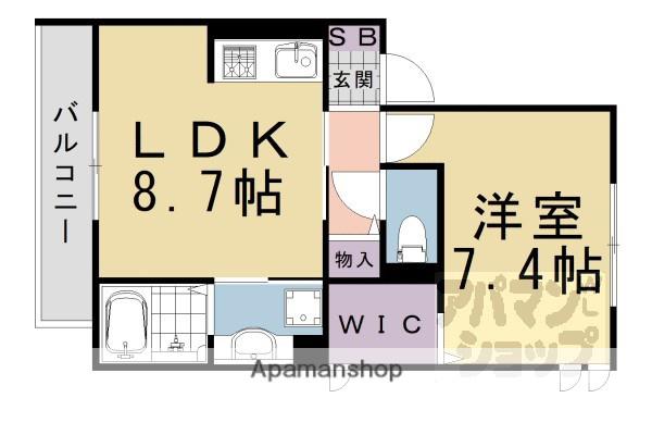シャンポール雅(1LDK/1階)の間取り写真