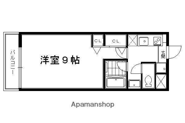 ドミールEX(1K/3階)の間取り写真