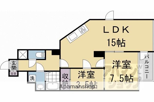 グランドメイソンセブン(2LDK/2階)の間取り写真