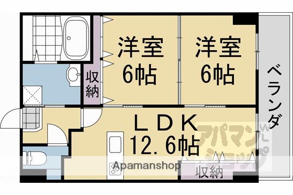 SAKIZOVILLA烏丸四条(2LDK/4階)の間取り写真
