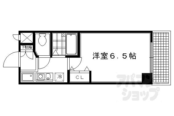プレサンス京都烏丸御池(1K/6階)の間取り写真