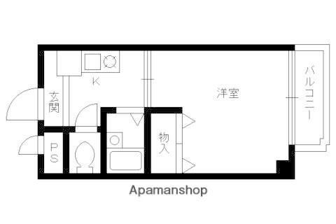 アルブル(1K/3階)の間取り写真