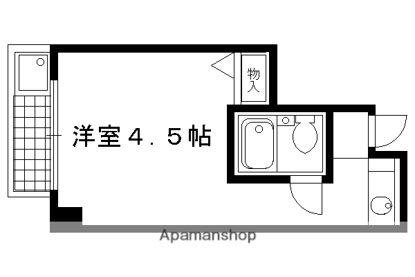 セラヴィ岩倉(1K/2階)の間取り写真