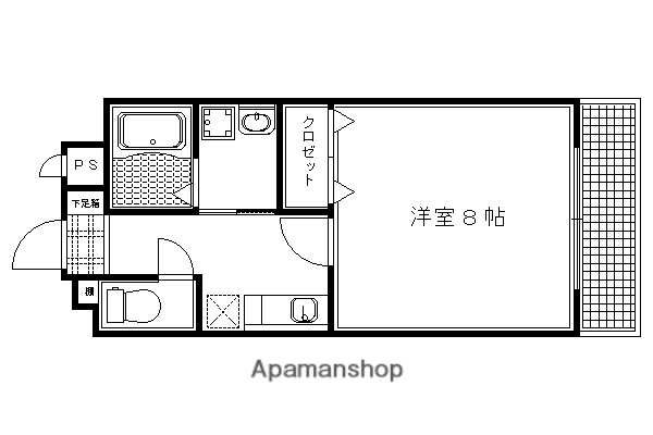 おーり・とーり(1K/2階)の間取り写真