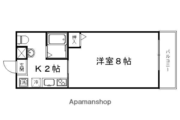 フラッティ壬生(1K/3階)の間取り写真