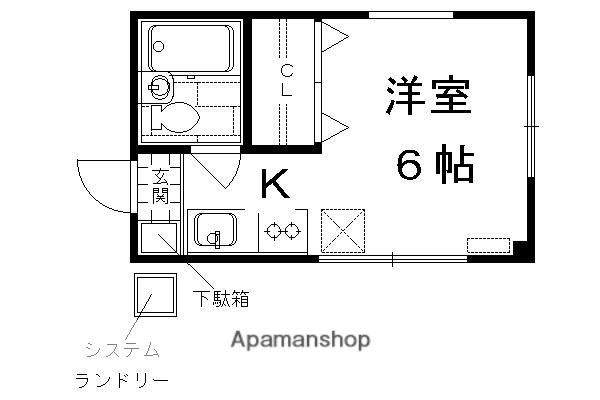 レディースコーポハヤフネ(1K/2階)の間取り写真