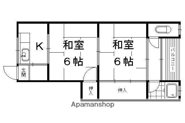 マンション松久(2K/2階)の間取り写真