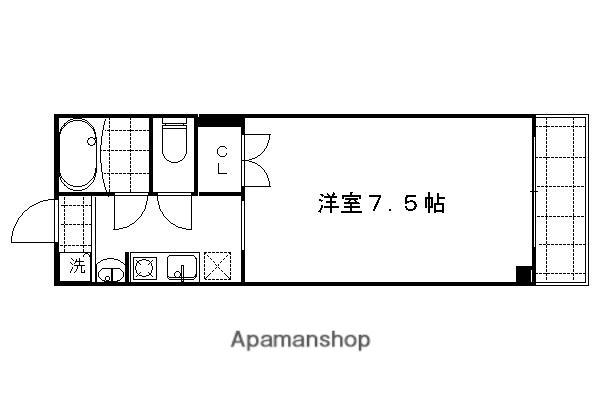 グリーンガーデンズ(1K/1階)の間取り写真