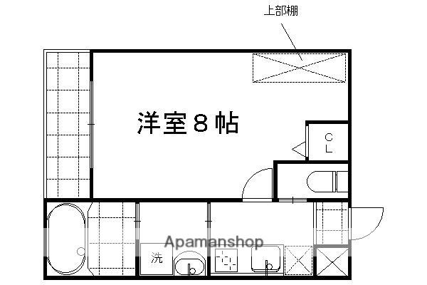 グラヴィス鞍馬口(1K/4階)の間取り写真