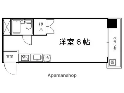 マンハイム東雲(ワンルーム/2階)の間取り写真