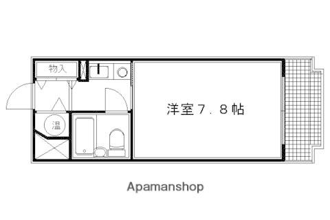 ライオンズマンション京都烏丸(1K/4階)の間取り写真