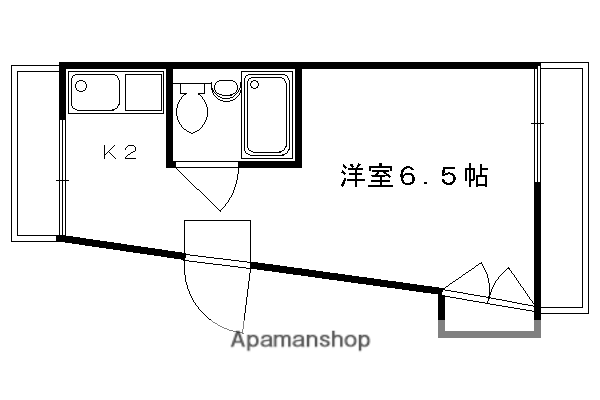コーポ香月(1K/3階)の間取り写真