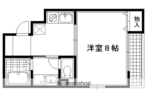 メゾンフォルティナ(1K/3階)の間取り写真