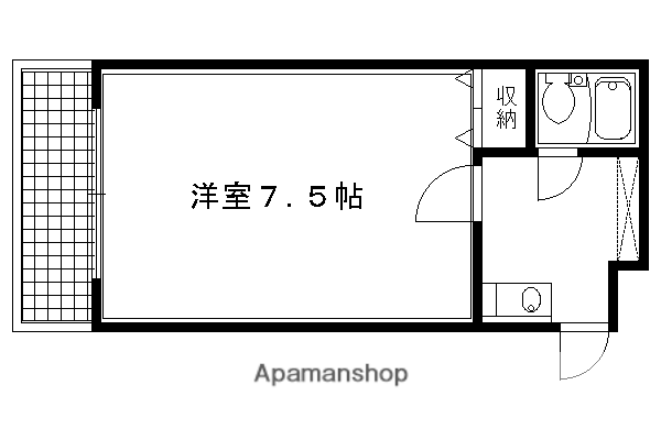 アーバンレジデンス神山台(1K/2階)の間取り写真