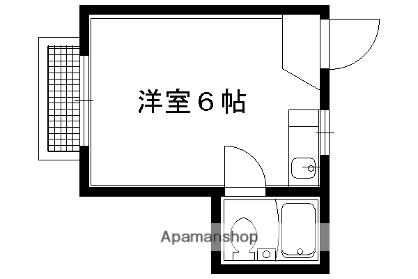 メゾンフェニックス(ワンルーム/1階)の間取り写真